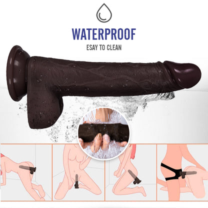 Realistic Thrusting Vibrator with Suction Cup & Remote