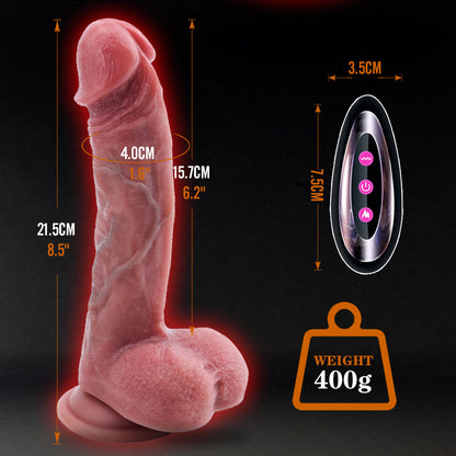 Realistic Thrusting Vibrator with Suction Cup & Remote