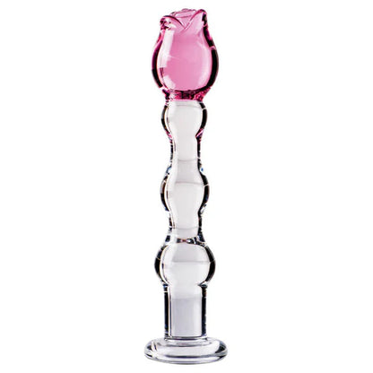 Rose Bundle - Includes: Rose Glass Anal Plug & Rose Clitoris Stimulator/Vibrator