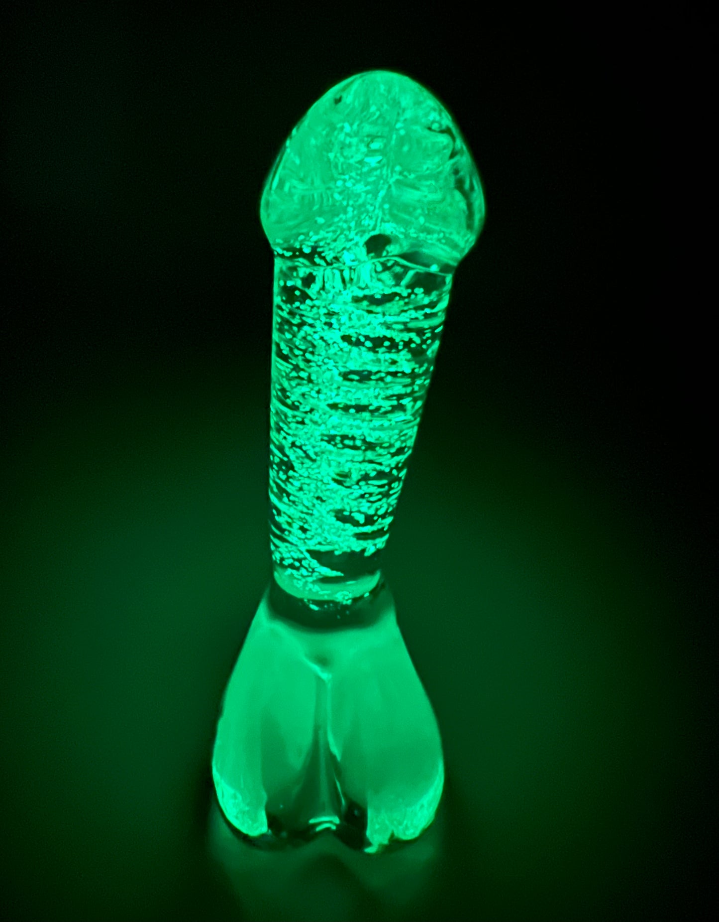 Glow Glass Penis Dildo