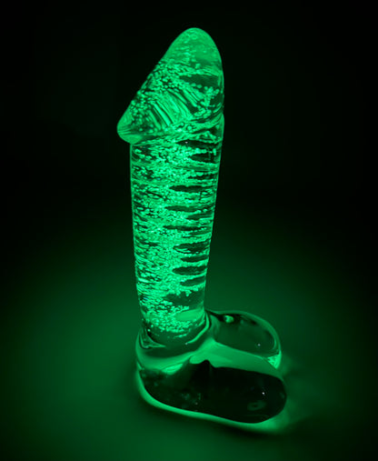 Glow Glass Penis Dildo