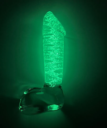 Glow Glass Penis Dildo