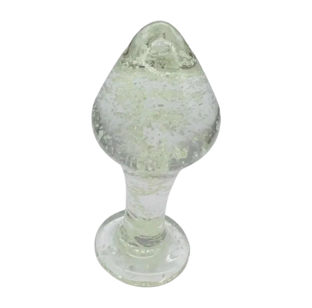 Glow Clear Glass Anal Plug