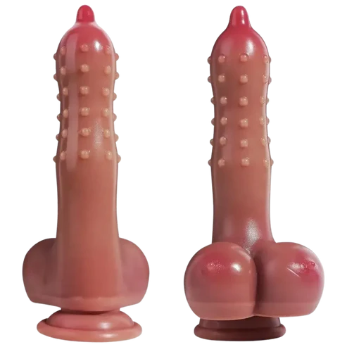 Realistic Collection Bundle - Includes: Dots Dildo & Curvy Dragon Dildo