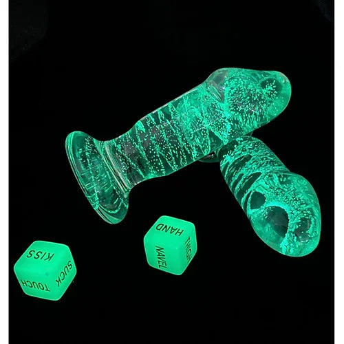 Glow Glass Penis Dildo