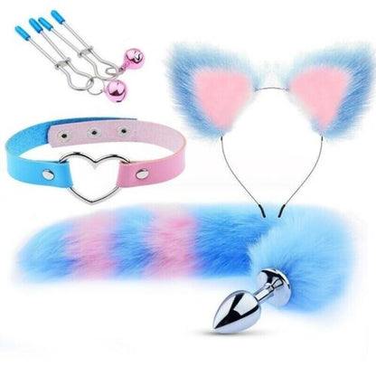 Playful Cat Ear Set - Butt Plug Set