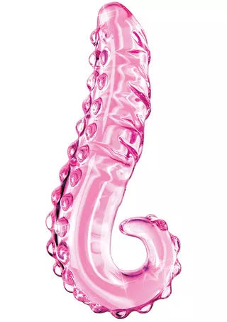 Pink Octopus Glass Dildo/Anal