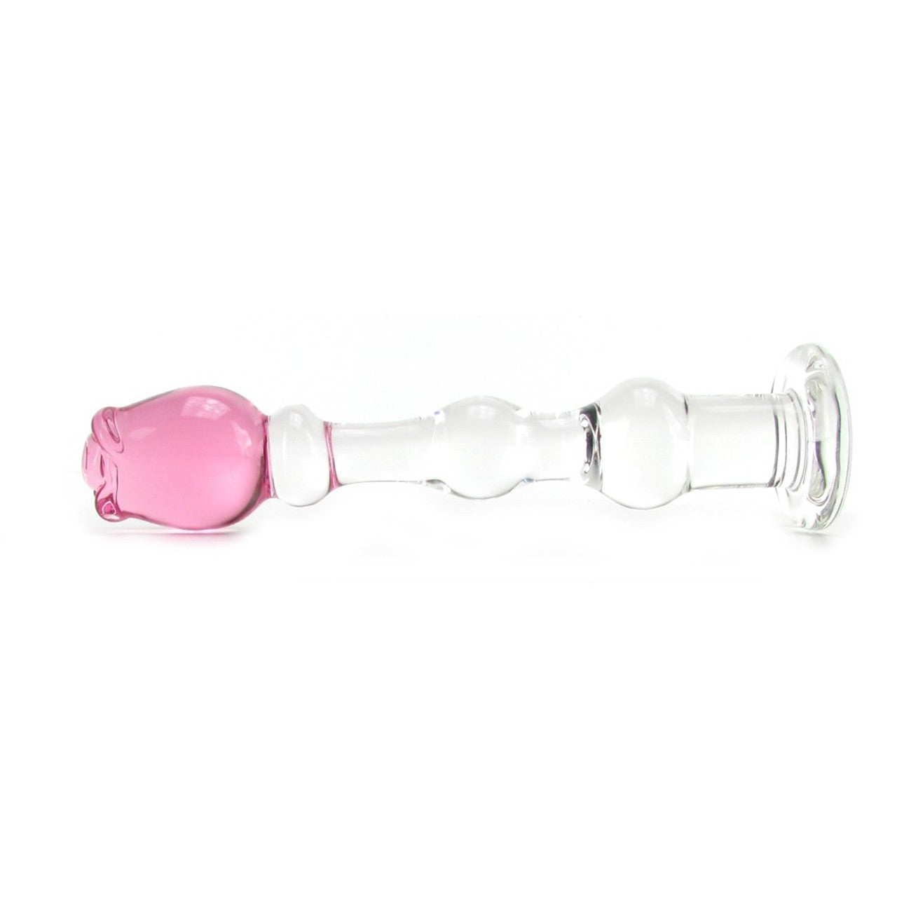 Rose Glass Anal Plug